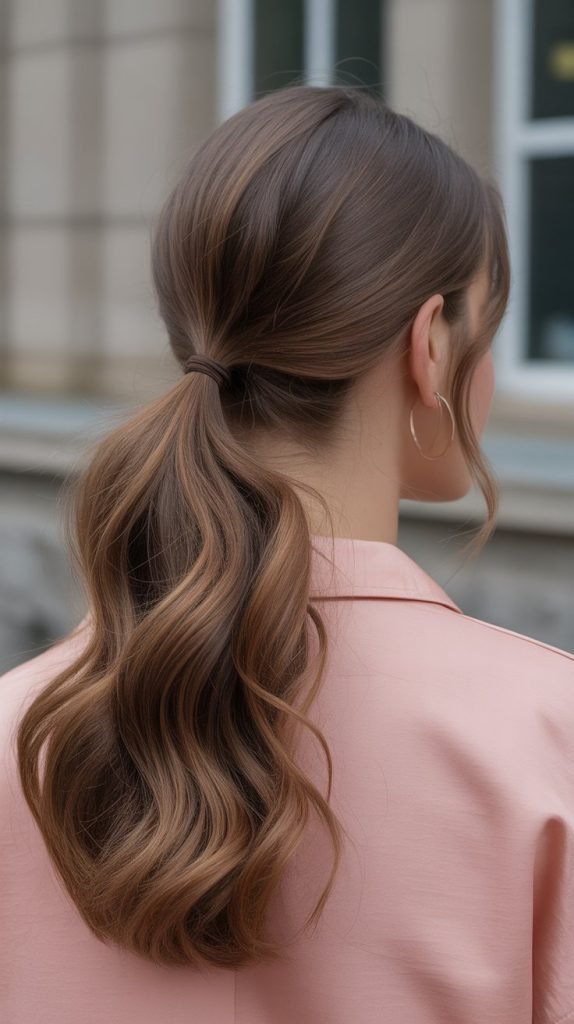 Half-Up Low Ponytail