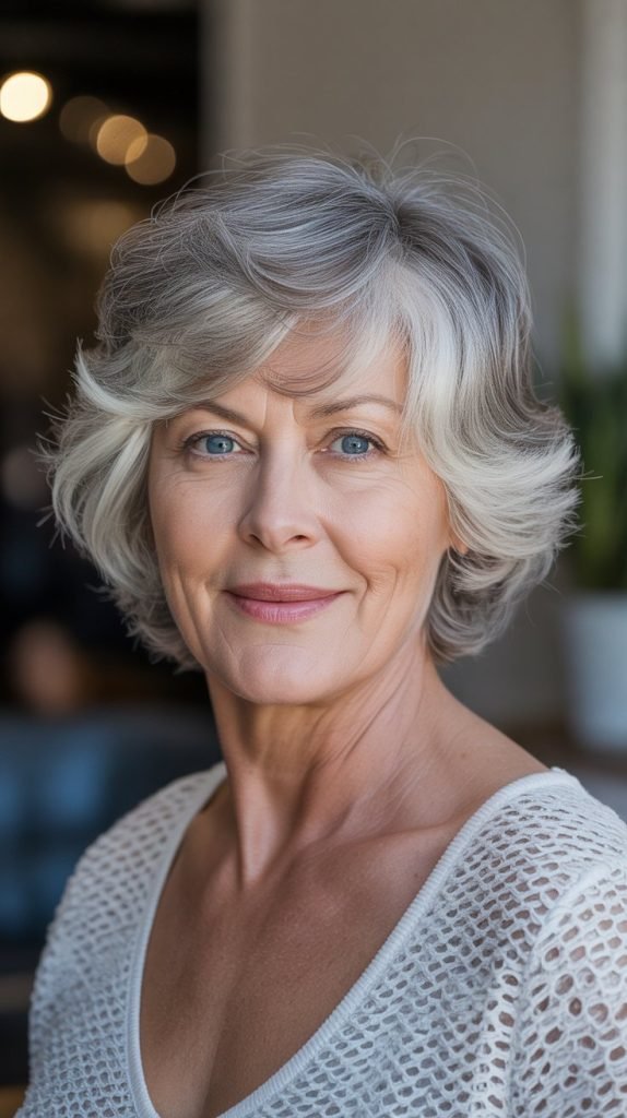 High Volume Short Cut with Side Part