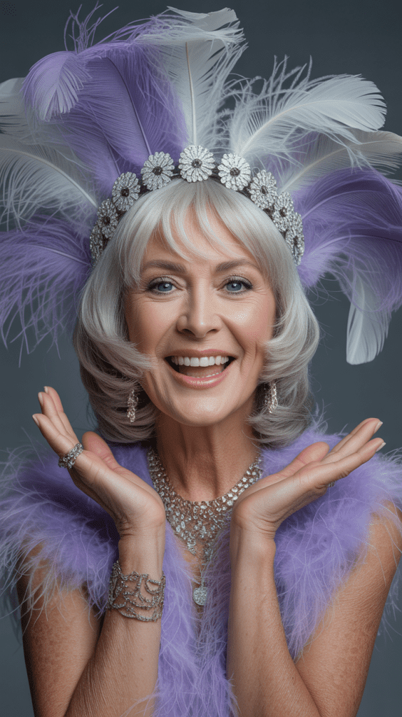 Layered Crown with Feathered Ends