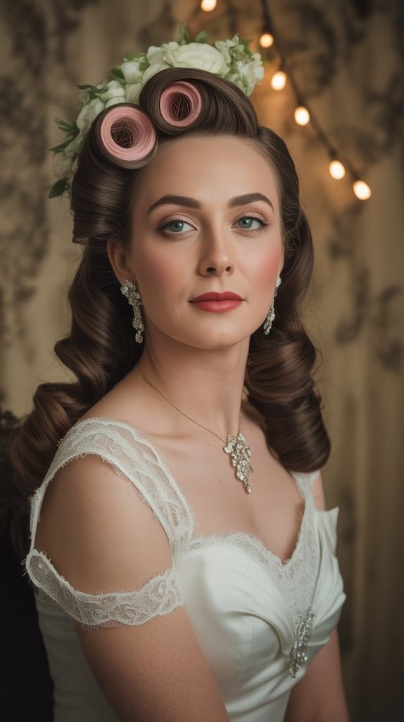 Vintage Pin Curl Cascade