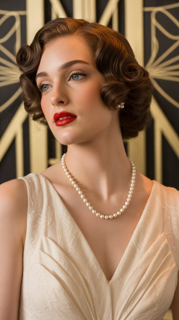 Retro Pin Curls Updo