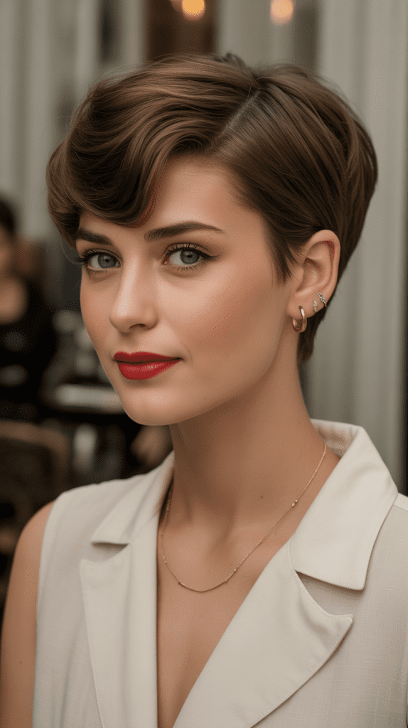 Vintage-Inspired Pixie with Modern Undercut