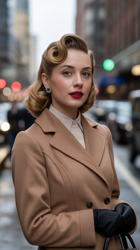 Side Part with Pin Curls