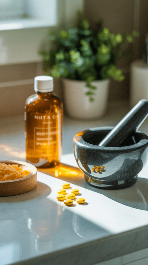 Vitamin C and Shampoo Mixture