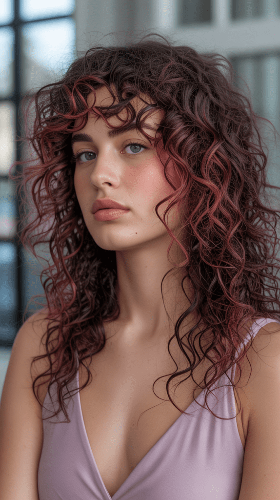 Mulberry Highlights for Thick Curls