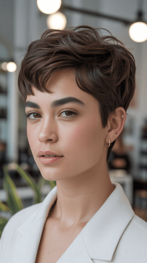 Wavy Pixie with Choppy Crown