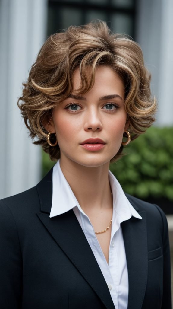  Wavy Pixie with Crown Volume