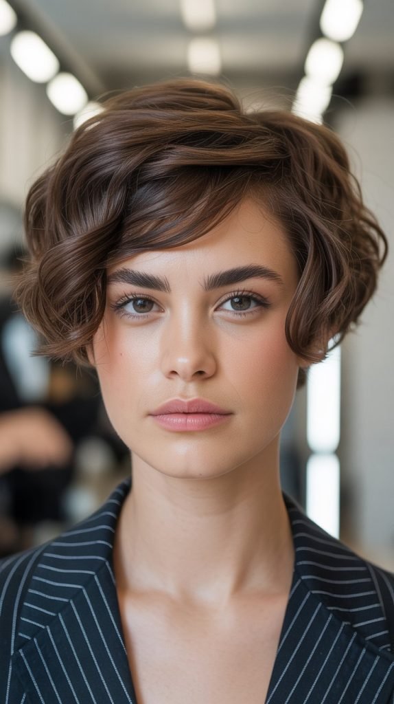 Edgy Wavy Pixie with Undercut