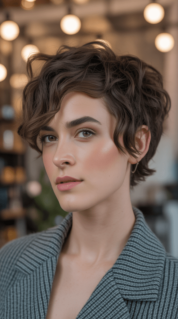 Wavy Pixie with Texture Contrast
