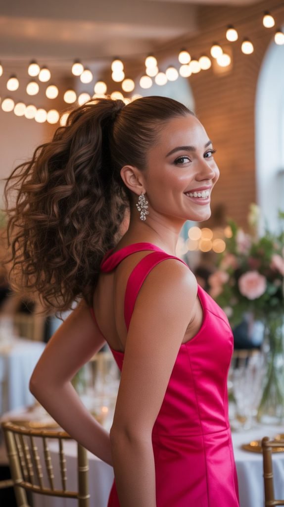 Voluminous Curly Ponytail