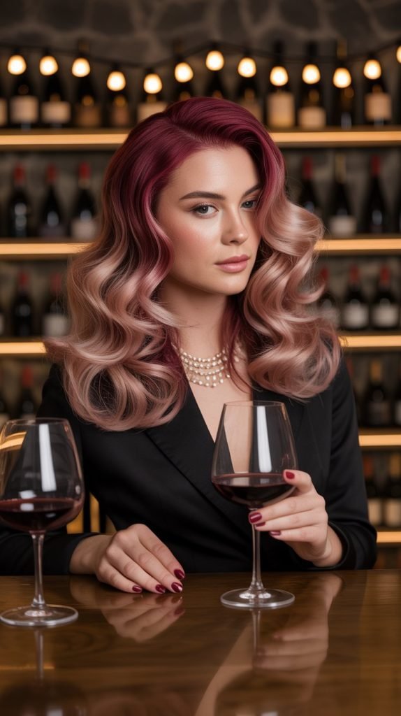 Burgundy-Kissed Blonde