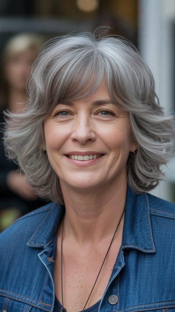 Long Layered Shag with Bangs