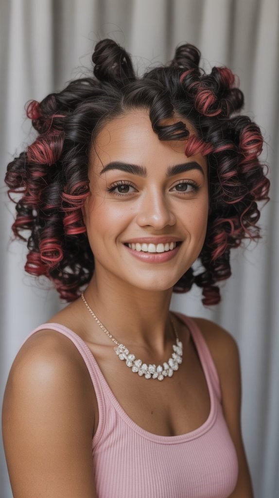 Bantu Knot-Out Style with Defined Spirals