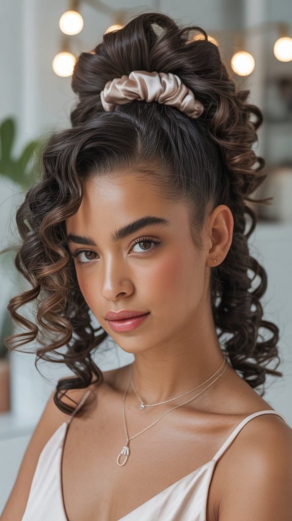 Pineapple Updo with Curl Definition