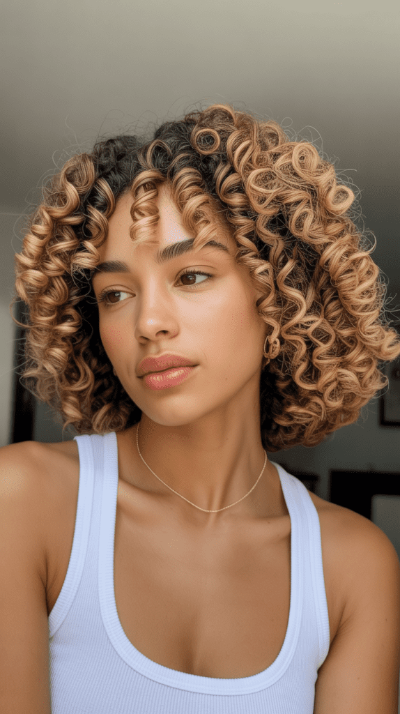 Honey Butter Balayage for Protective Styling