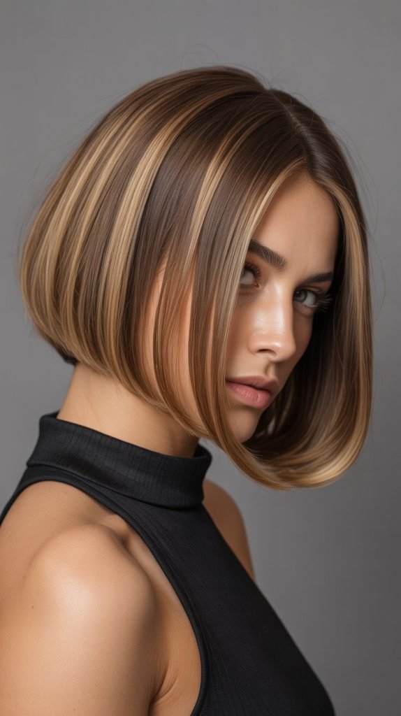 Angled Bob with Highlights