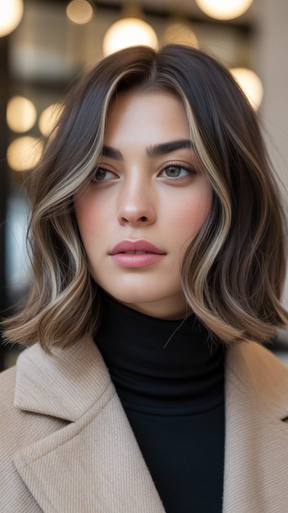 Blunt Cut with Face-Framing Highlights