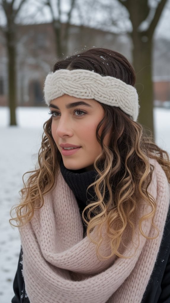 Braided Headband with Curly Ends