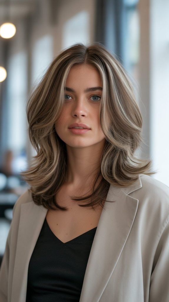 Mid-Length Hair with Dimensional Layering