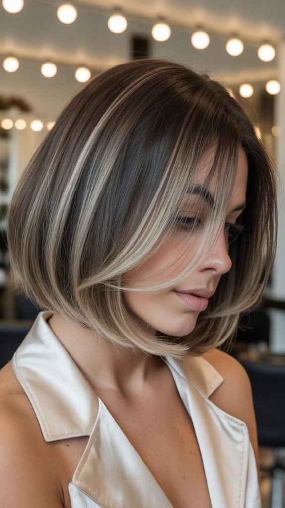 Layered Bob with Peek-a-Boo Highlights