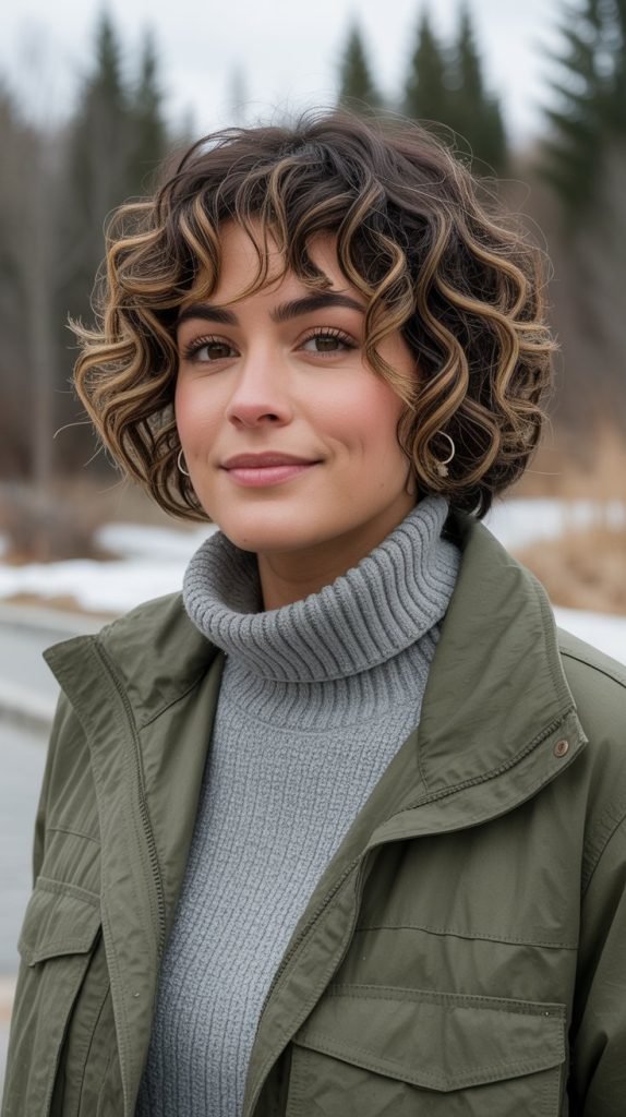  Layered Curly Shag