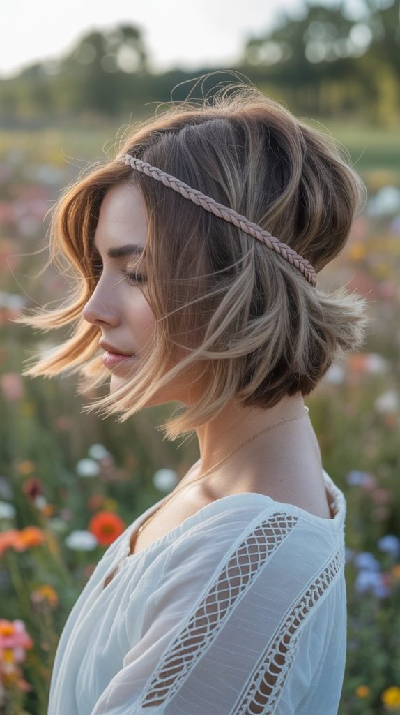  Braided Headband with Short Layers