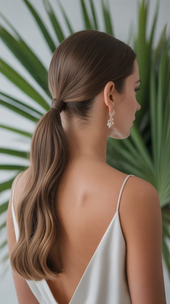  Simple Low Ponytail