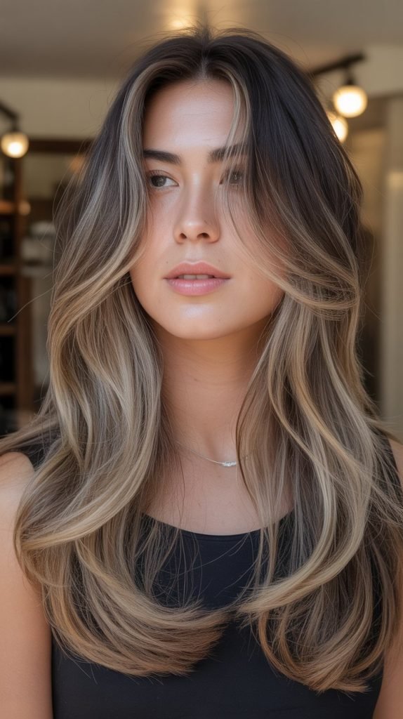 . Long Layers with Balayage