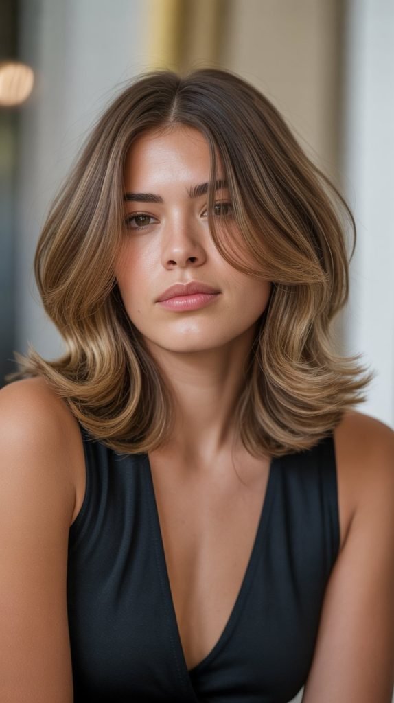 Mid-Length Hair with Face-Framing Layers
