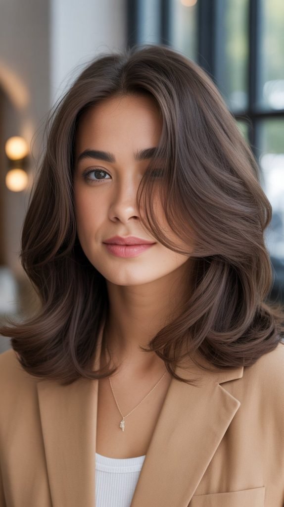 Mid-Length Hair with Invisible Layering
