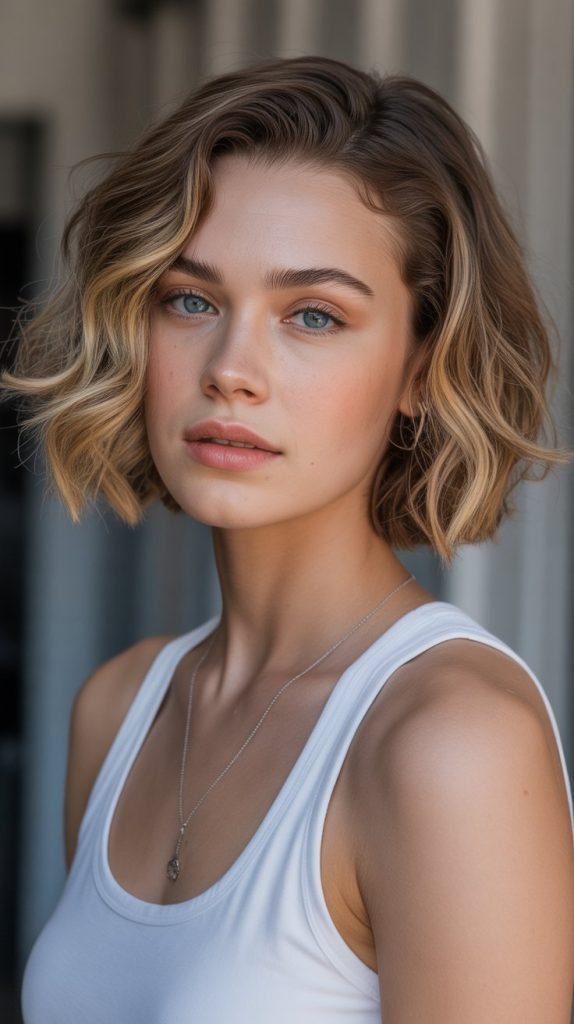 Short Hair with Natural Wave Integration