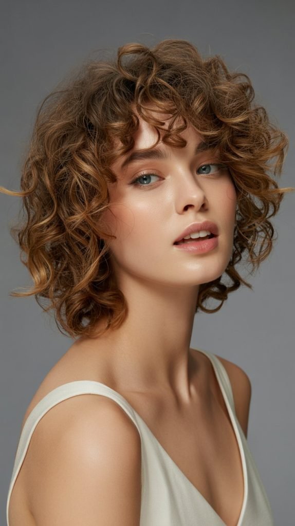 Pinned Back Sides with Full Curl Volume