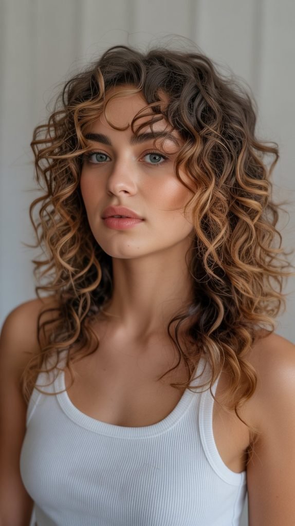 Honey Brown Ombre for Thick Curls