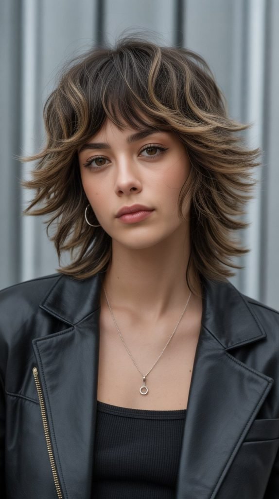 Voluminous Shag with Micro Bangs