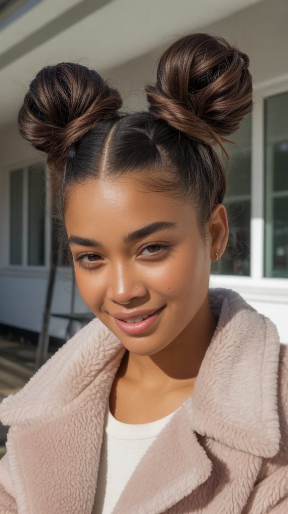 . Textured Space Buns