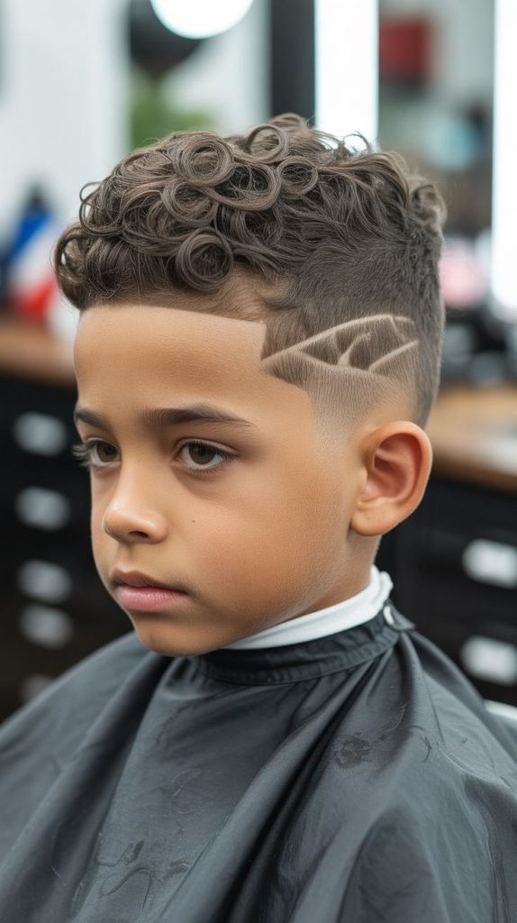 Classic Curly Fade Cut