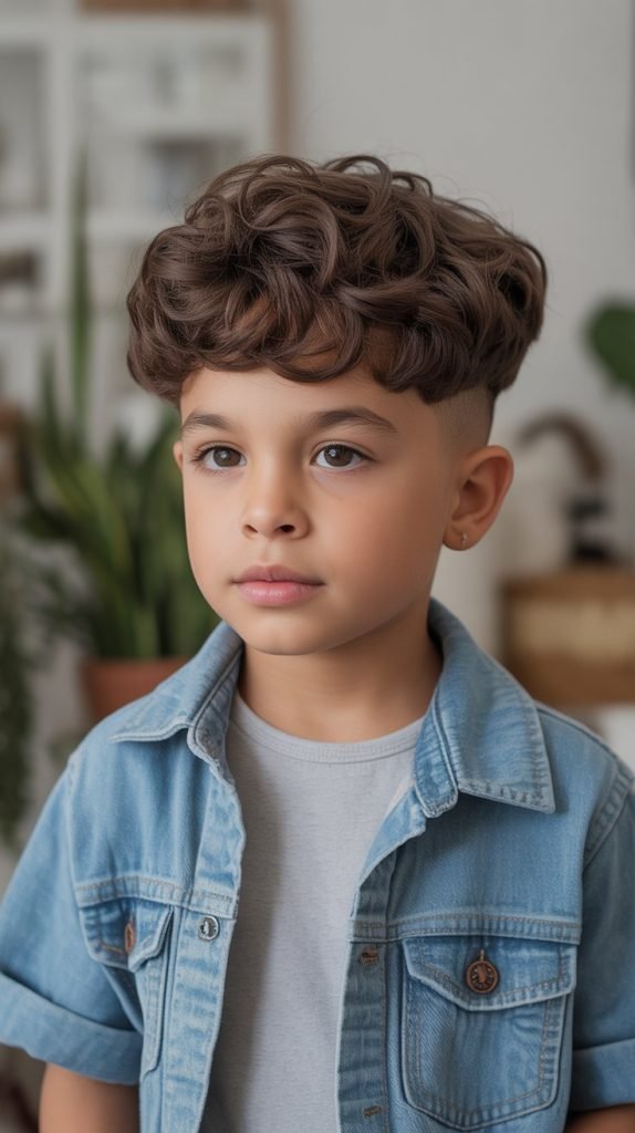 Curly Bowl Cut Modern Version