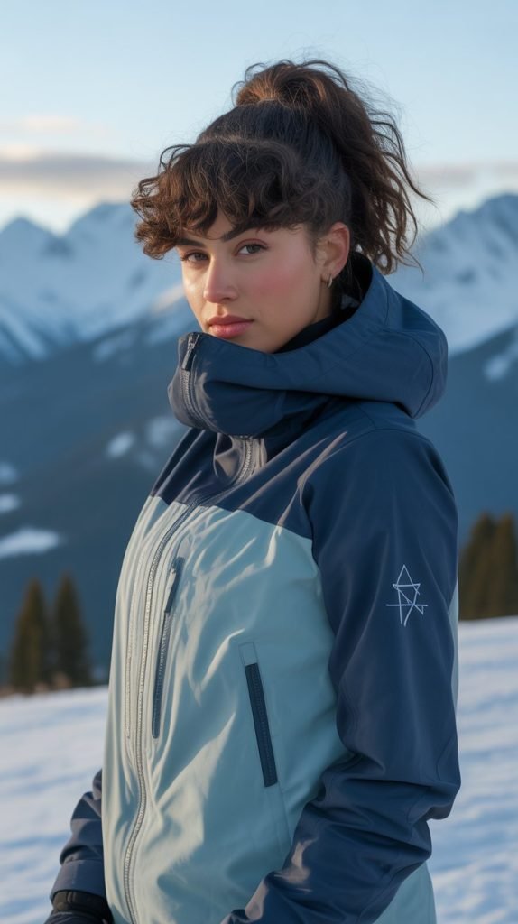 Curly Bangs with High Ponytail