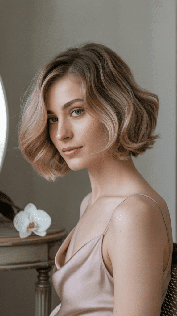 Classic Medium Layered Angled Bob