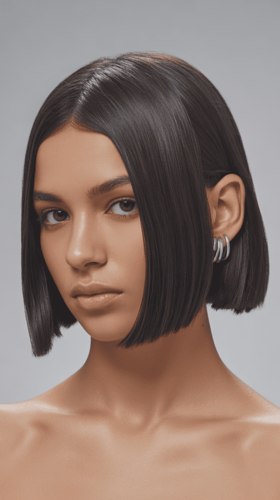 Classic Blunt Jawline Bob