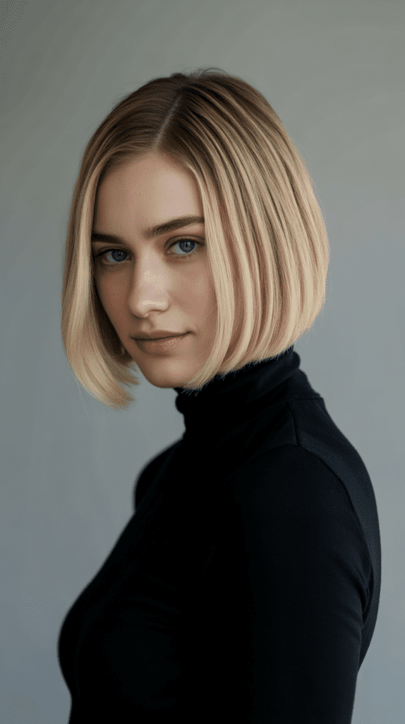 Classic Chin-Length Blonde Bob
