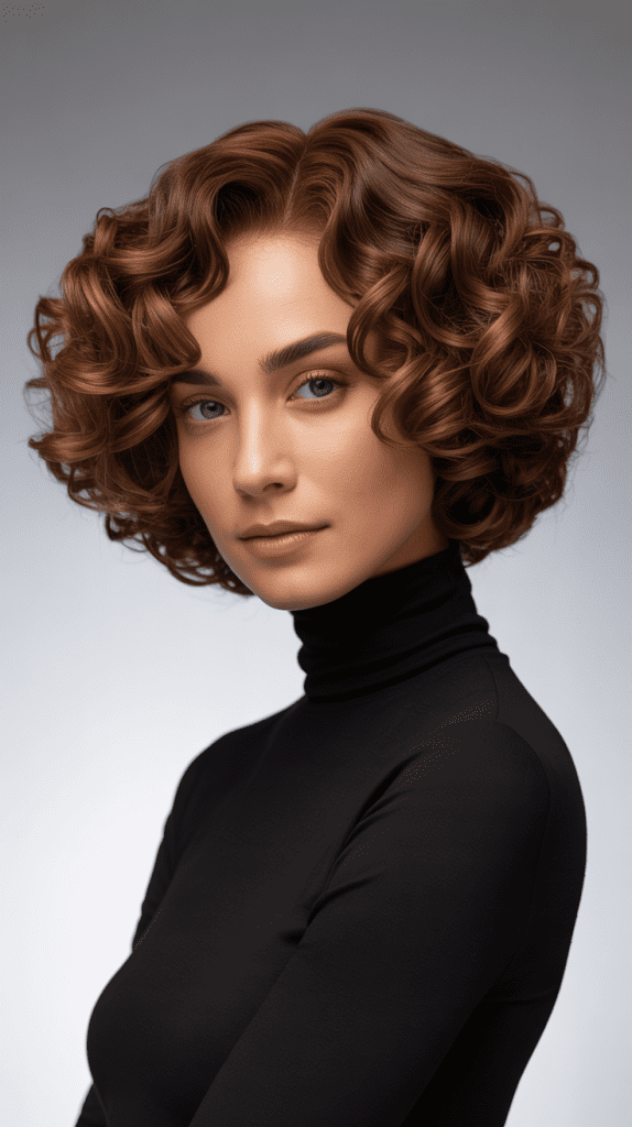  Curly A-Line Bob