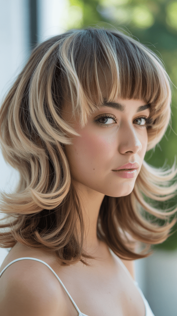 Jellyfish Cut with Face-Framing Highlights