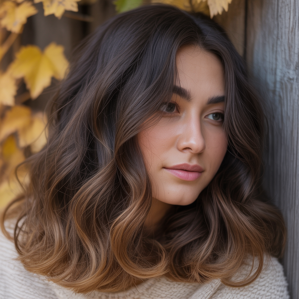 Nutmeg Spice Balayage Look