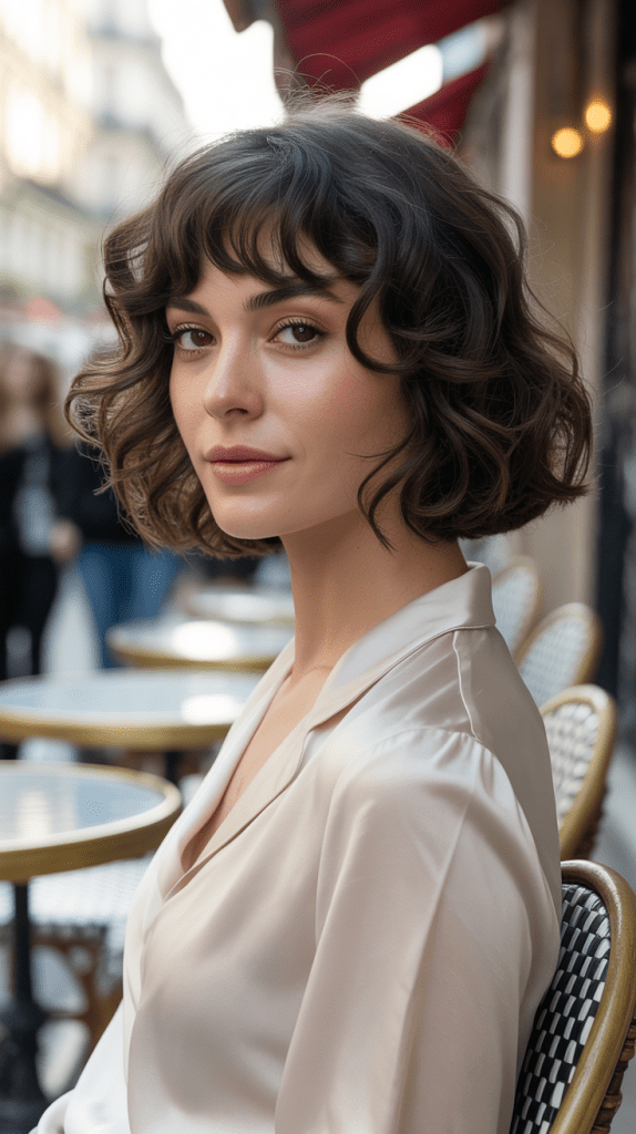 Wavy Bob with Soft Fringe