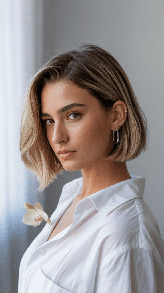 Bob with Blonde Balayage