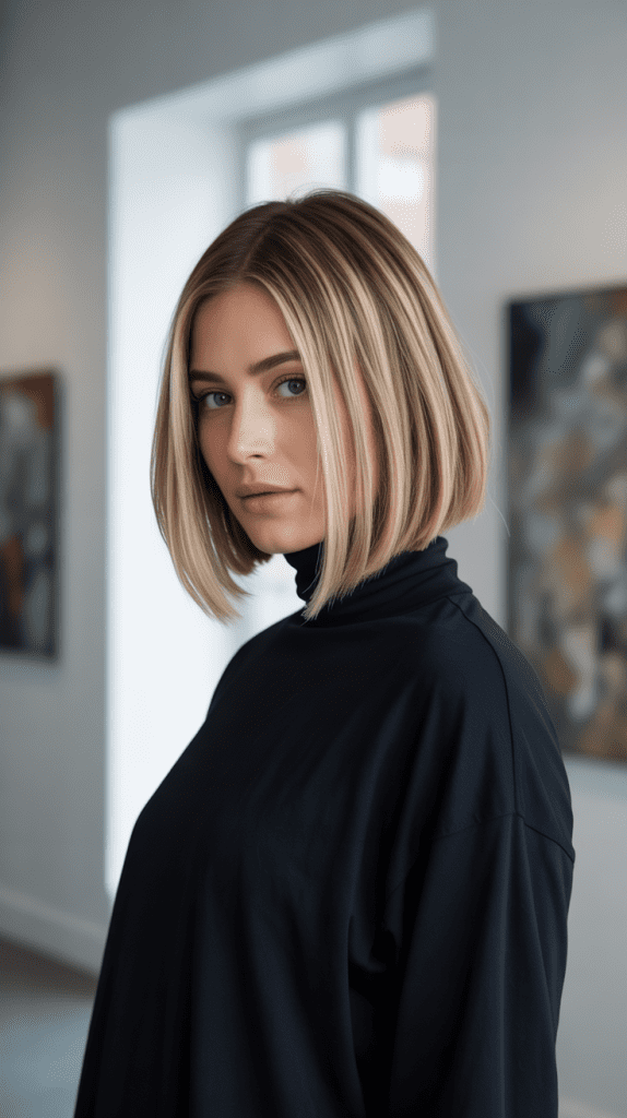 French Bob with Subtle Highlights