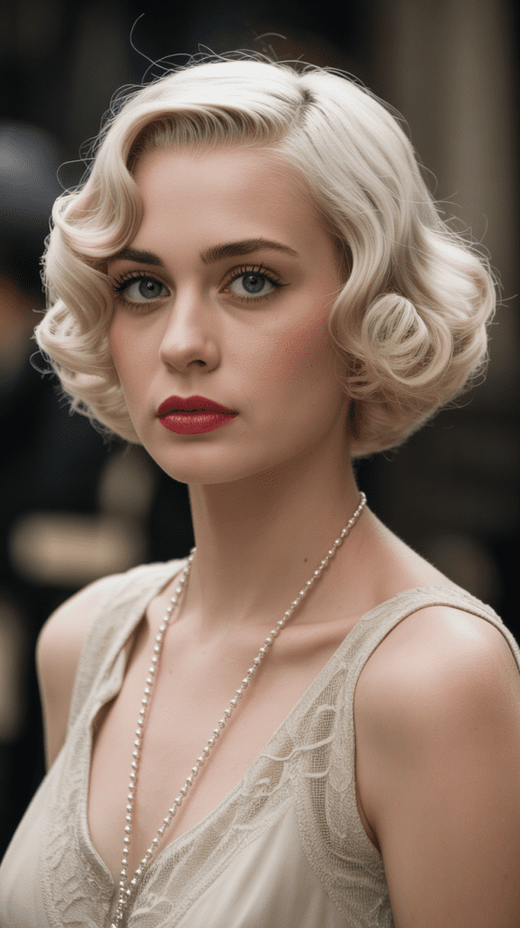 Vintage-Inspired French Bob with Pin Curl Layers