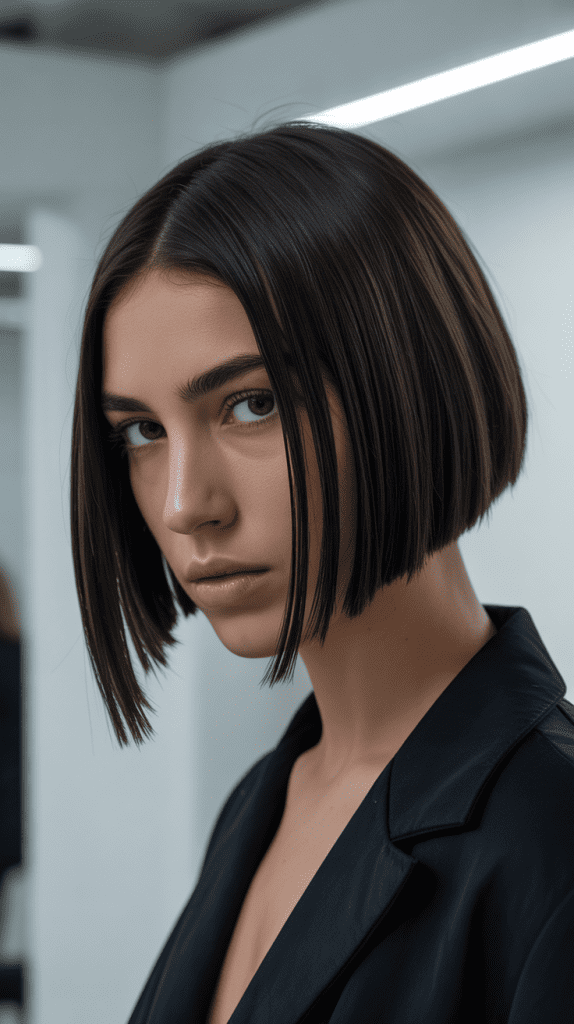  Blunt Layered Angled Bob