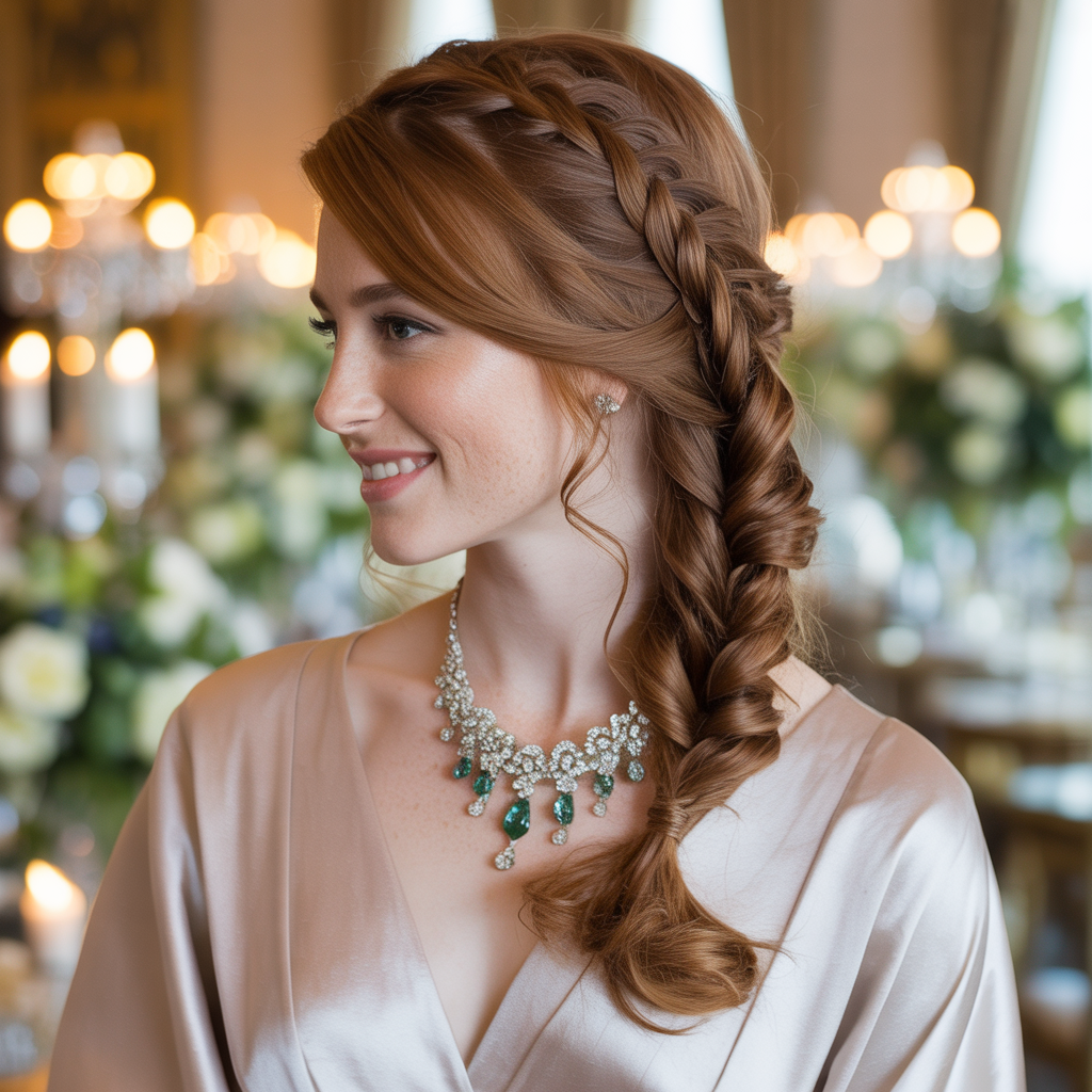 Sophisticated Side-Braided Updo